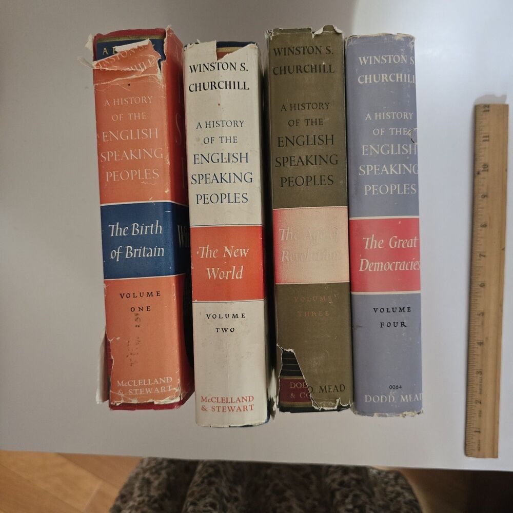 complete set A History of the English Speaking Peoples Winston Churchill 4 Books